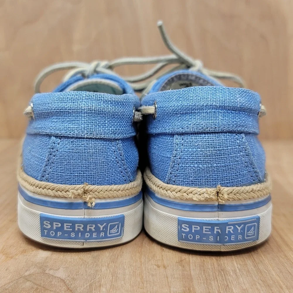 Sperry Top-Sider Womens Size 5.5 M Boat Shoes Blue Canvas